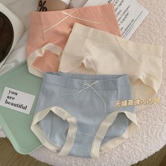 1256 奶油螺纹棉 Cute cotton panties
