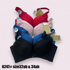 6247 Latex Bra 4 hook push up