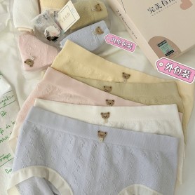 5A级艾草底部小熊纯棉内裤 Cute Cotton Panties wm160